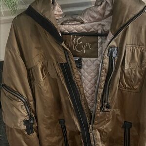 Brown Jacket with Black Accents